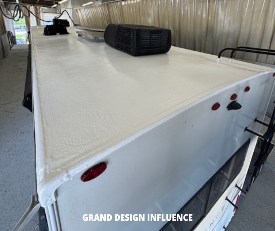 Grand Design Roof after repair and FlexArmor application
